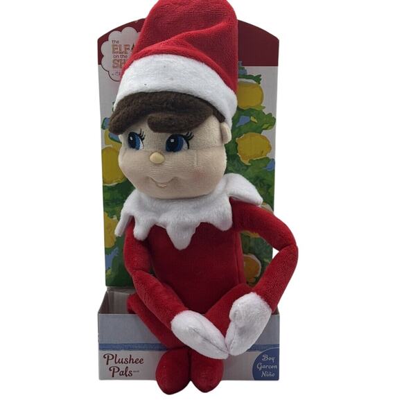 Elf on the Shelf Plushee Pals NWT Light Boy Brown Hair Blue Eyes Xmas Vintage - Picture 1 of 2